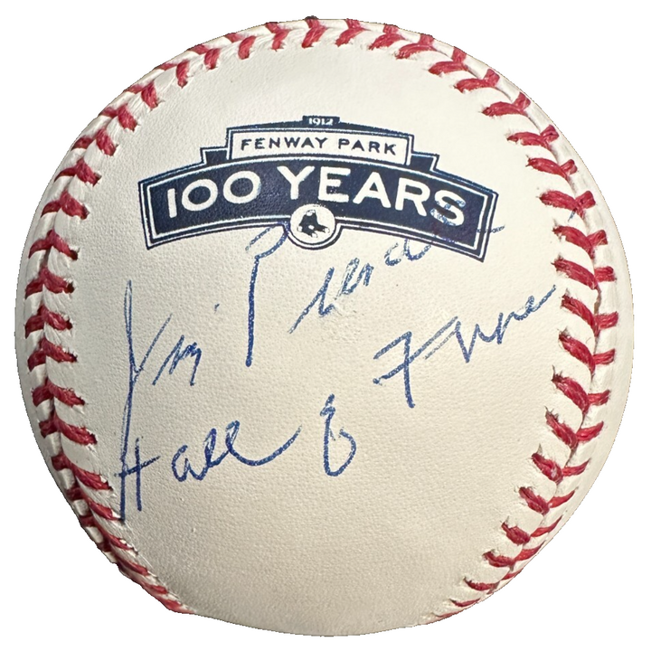 Jimmy Piersall Autographed Fenway Park 100th Anniversary Baseball Red Sox