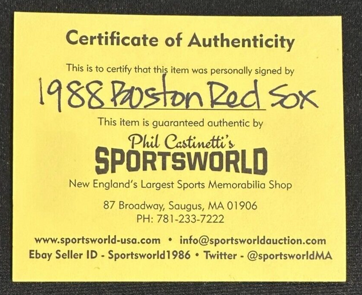 1988 Boston Red Sox Team Autographed Baseball Clemens Boggs Rice Smith