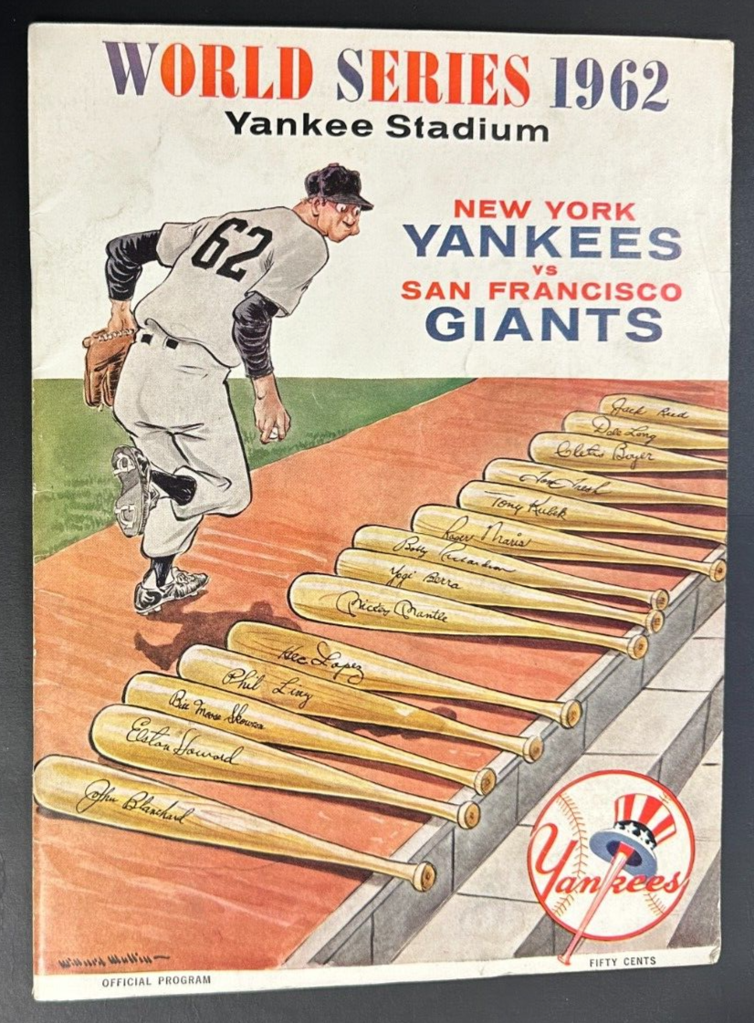 1962 World Series Program New York Yankees vs San Francisco Giants 