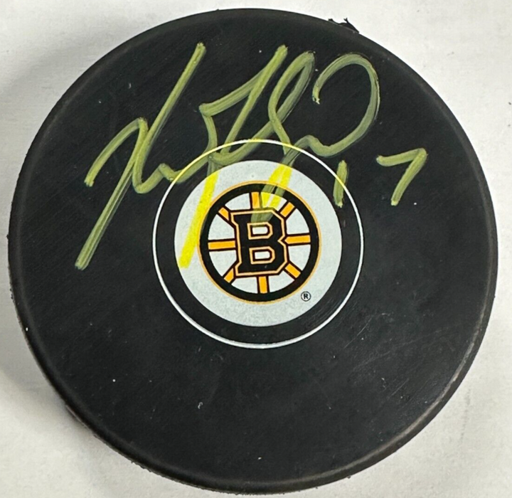 Nick Foligno Autographed Boston Bruins Hockey Puck NHL
