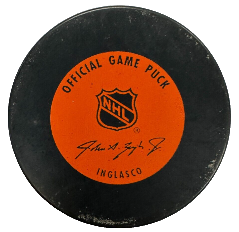 Bobby Carpenter Autographed NHL 75th Anniversary Game Puck NHL