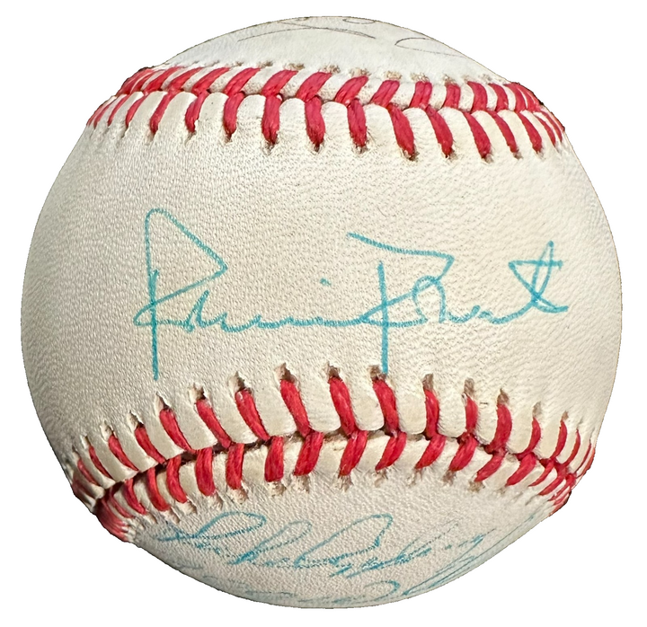 Baseball Hall of Famers Autographed OAL Baseball Roberts Spahn Kiner Mize Feller