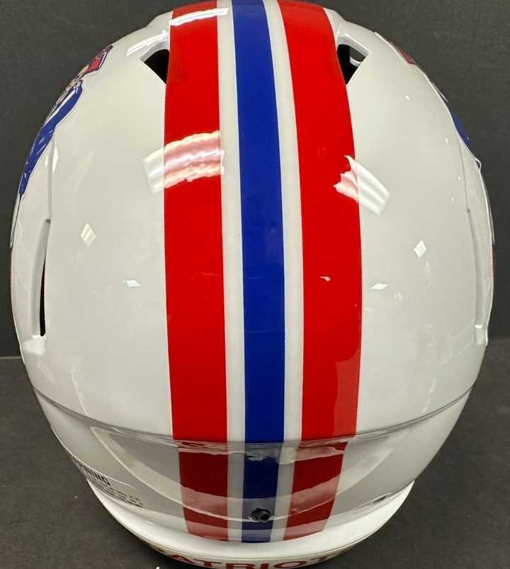 Will Campbell Signed New England Patriots Full Size Replica Helmet JSA W/ 1st Rd