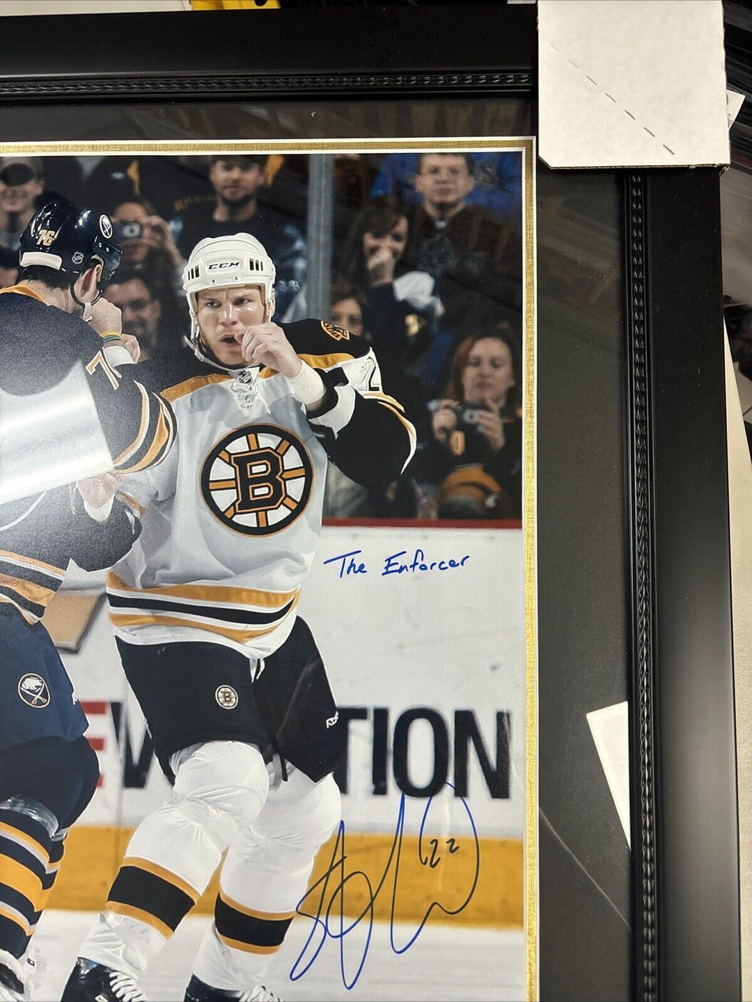 Shawn Thornton “The Enforcer” Signed Framed 16x20 New England Picture Bruins