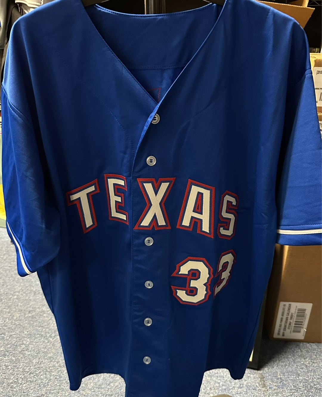 Dane Dunning Autographed Texas Rangers Replica Jersey BAS