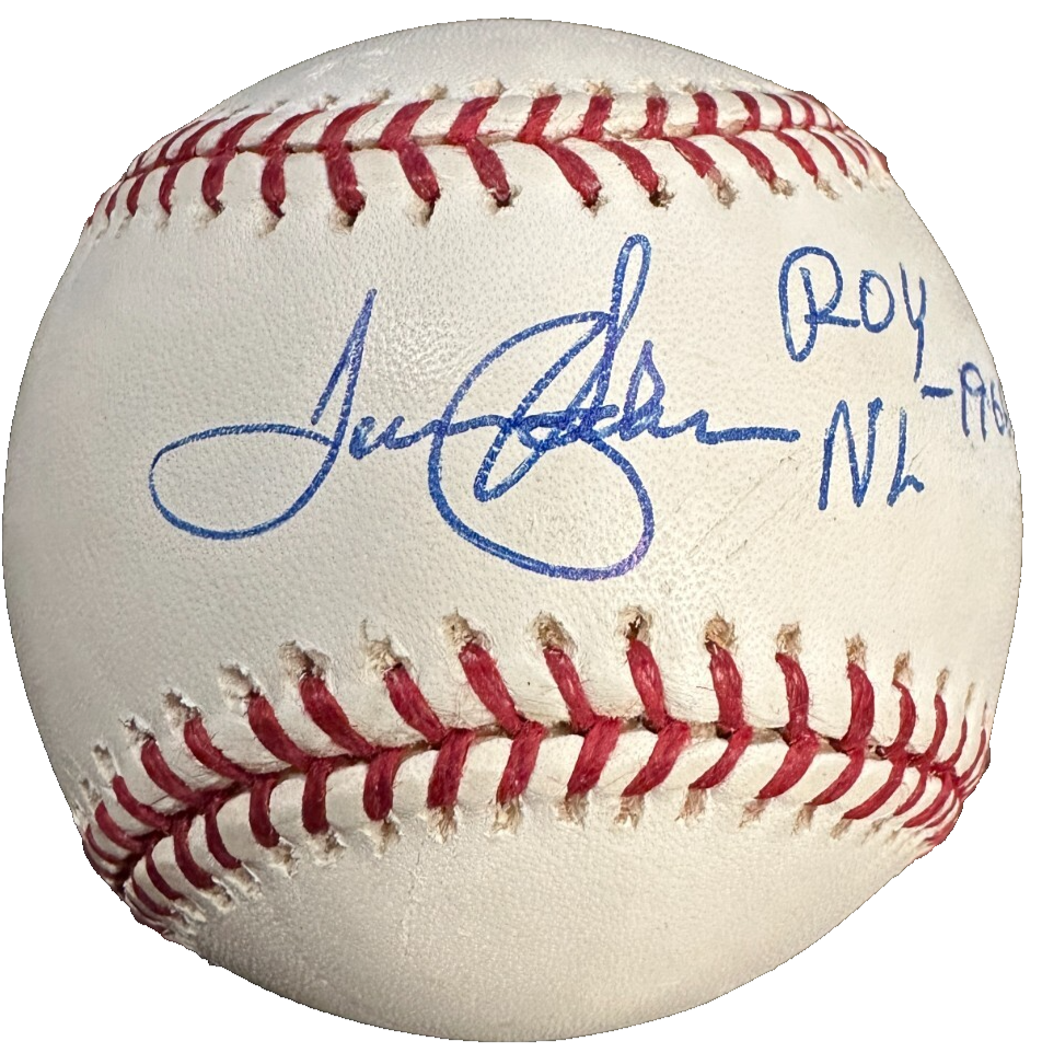 Tommy Helms Autographed Official Major League Baseball W/ NL ROY 1966 JSA