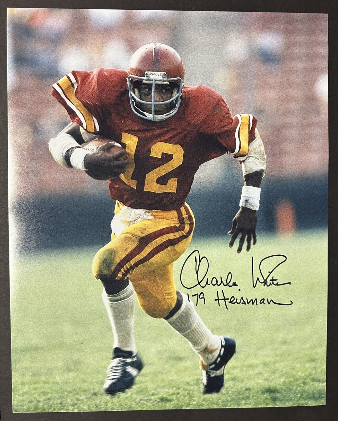 Charles White Autographed 16x20 Photo USC Trojans Rams W/ 79 Heisman Insc