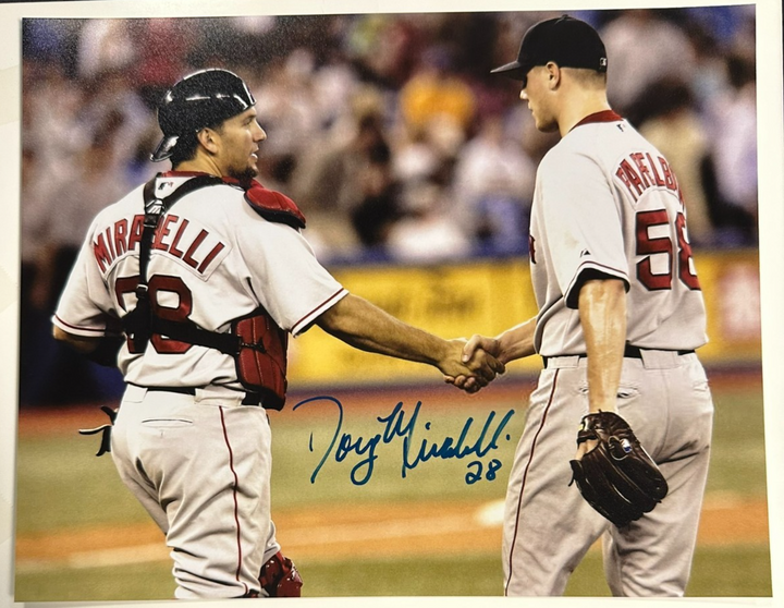 Doug Mirabelli Autographed Boston Red Sox 8x10 Photo