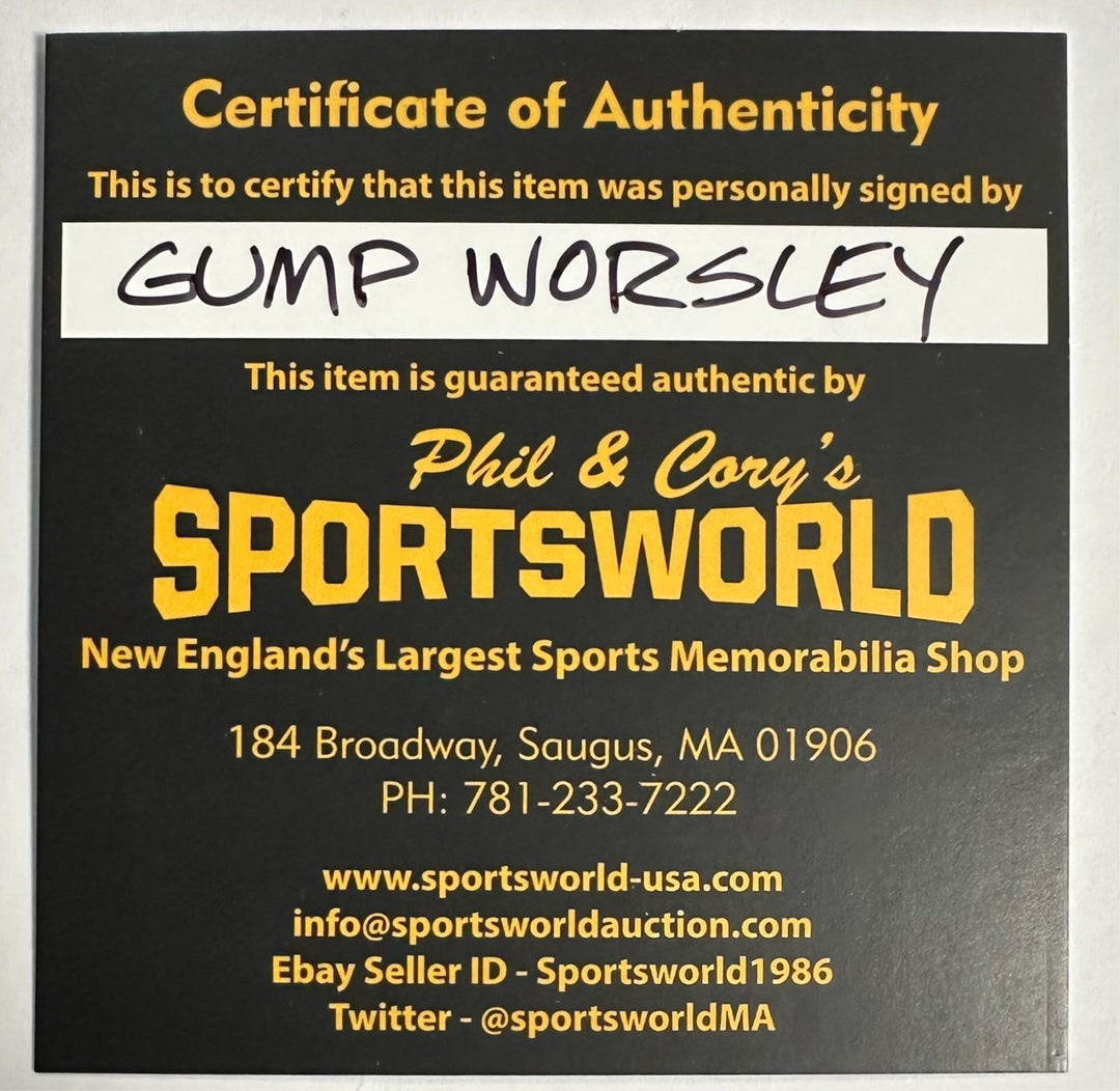 Gump Worsley Autographed Montreal Canadiens Hockey Puck HOF NHL