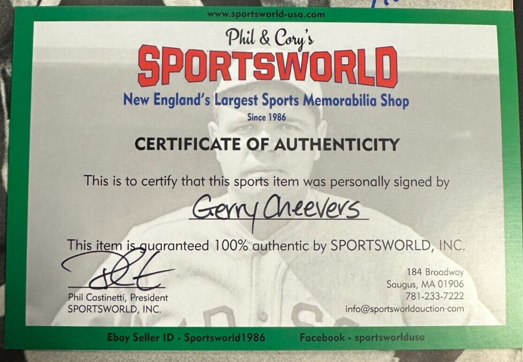 Gerry Cheevers Autographed November 1971 Hockey World Magazine W/ HOF 85