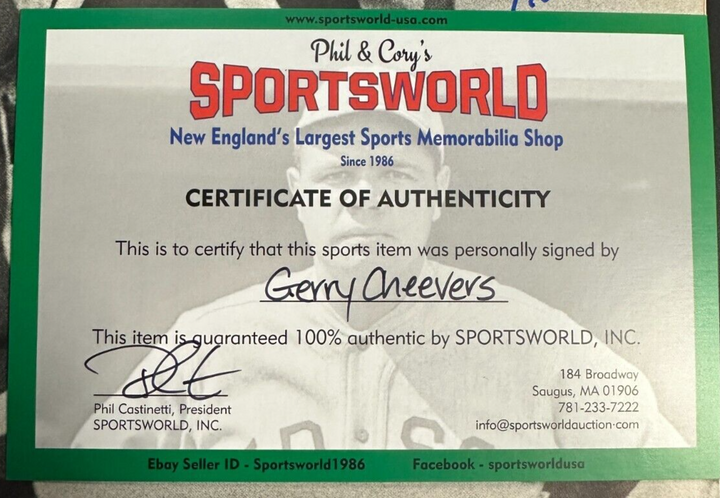 Gerry Cheevers Autographed November 1971 Hockey World Magazine W/ HOF 85
