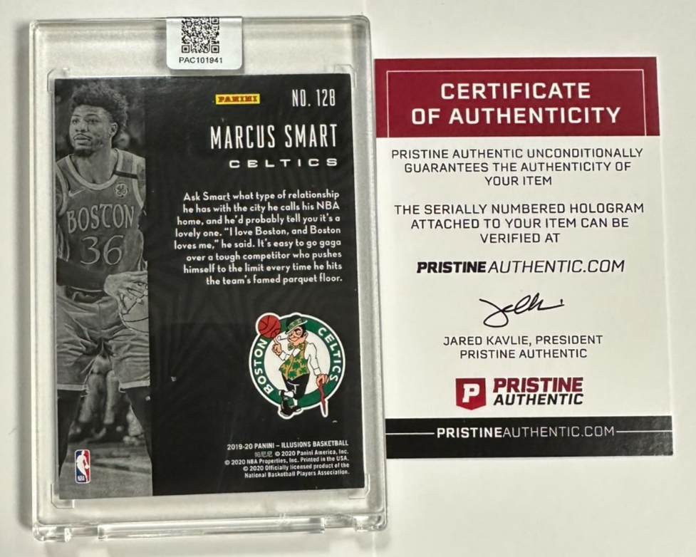 2019-20 Panini Illusions Marcus Smart Autographed Card #128 Celtics