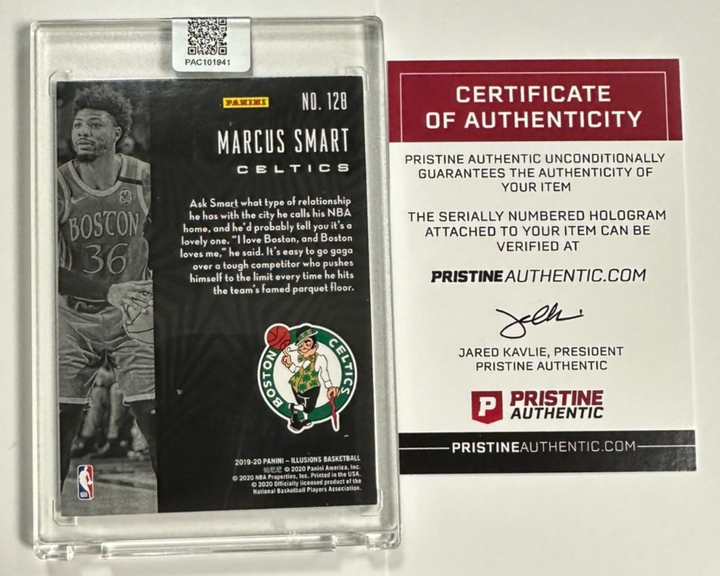 2019-20 Panini Illusions Marcus Smart Autographed Card #128 Celtics