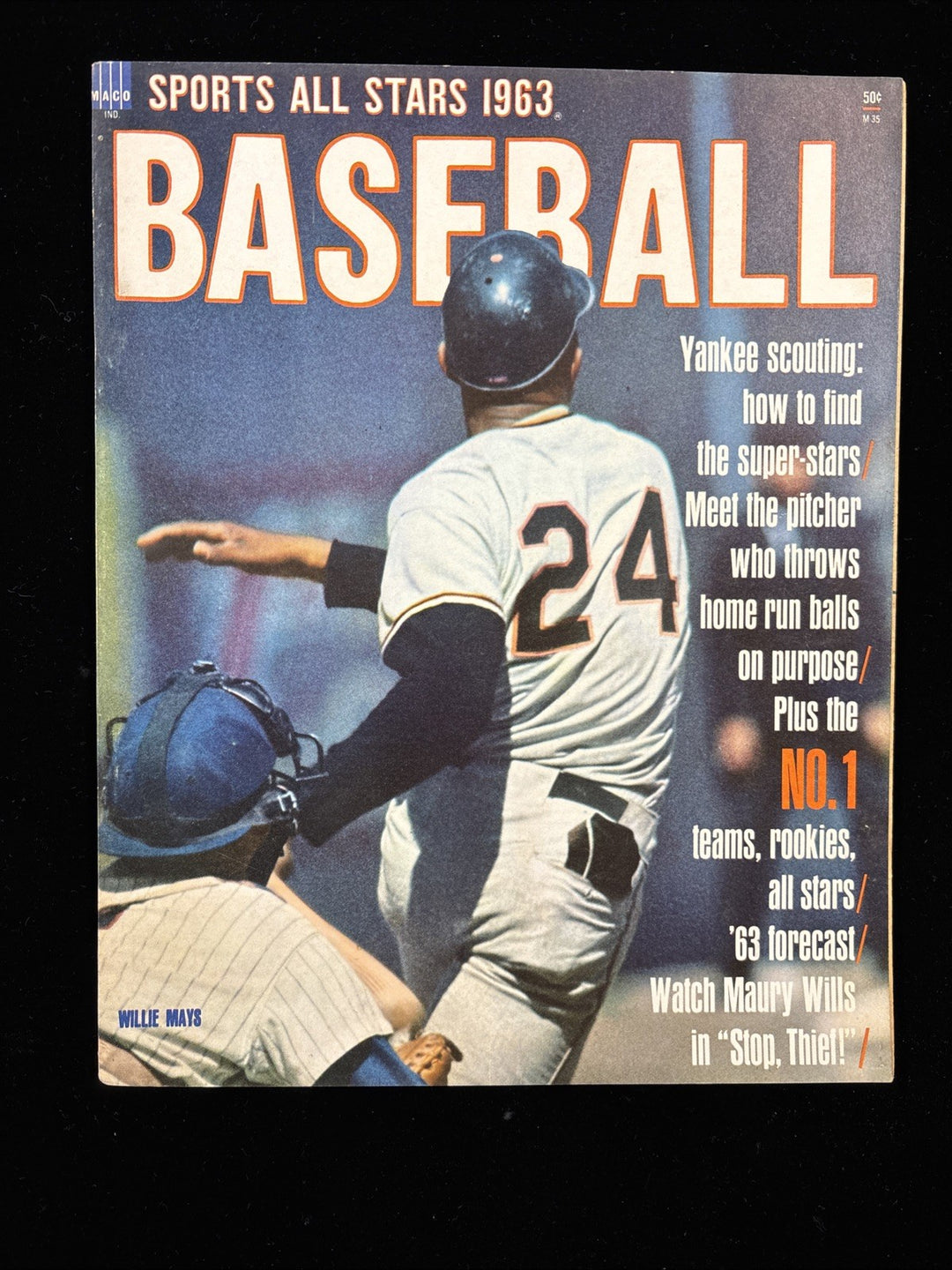 1963 SPORTS ALL STARS BASEBALL MAGAZINE WILLIE MAYS SAN FRANCISCO GIANTS COVER