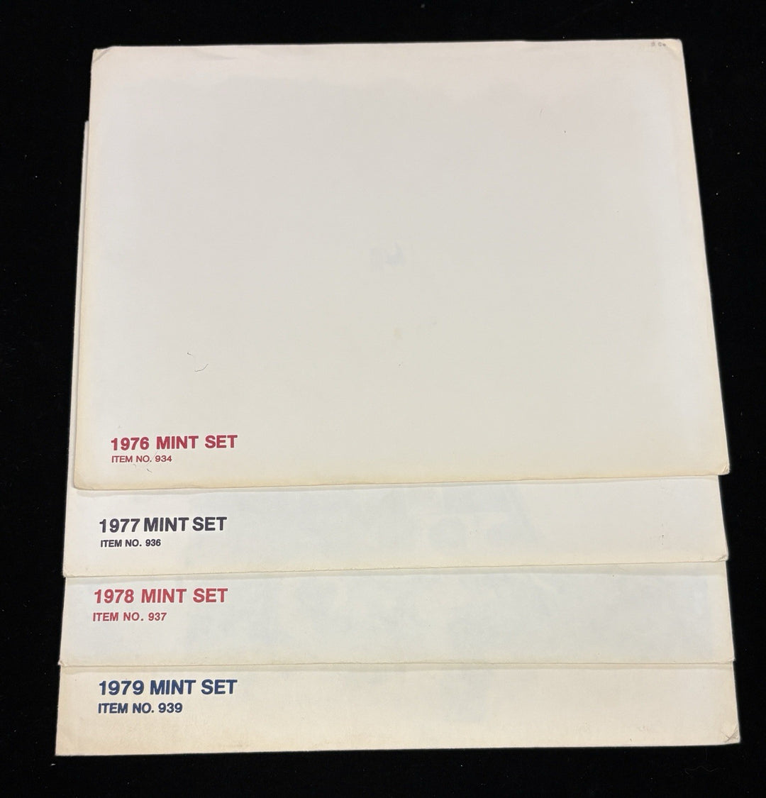 Lot Of 8 US Mint Stamp Sets 1972 Thru 1979 Original Envelopes