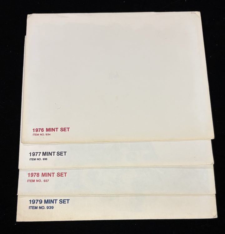 Lot Of 8 US Mint Stamp Sets 1972 Thru 1979 Original Envelopes