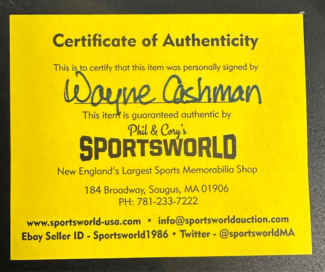 Jan 21, 1973 Wayne Cashman Signed Boston Bruins Goal Puck Game Used