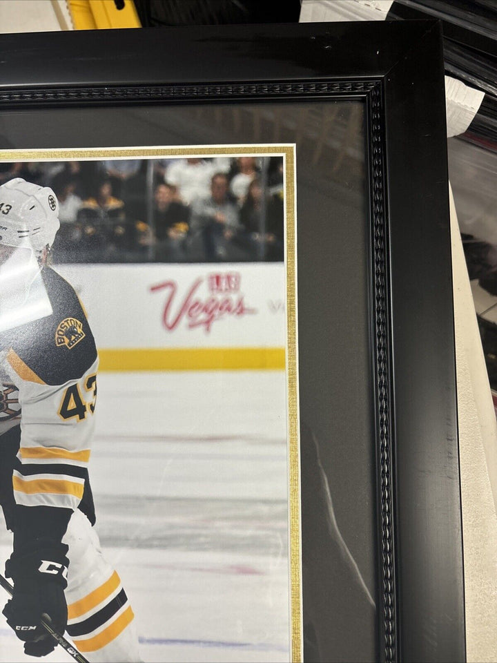 Danton Heinen Signed Framed 16x20 New England Picture Boston Bruins