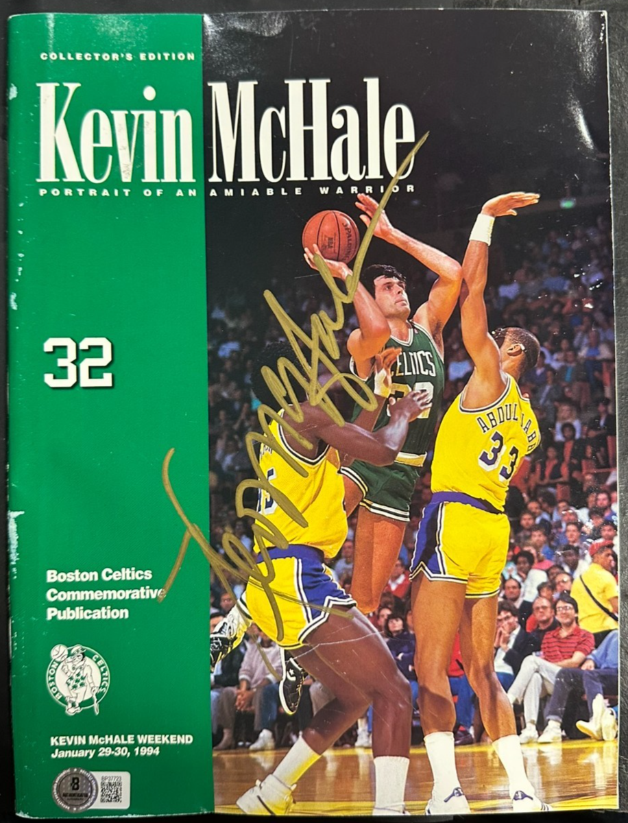 Kevin McHale Night Autographed Program Boston Celtics HOF BAS