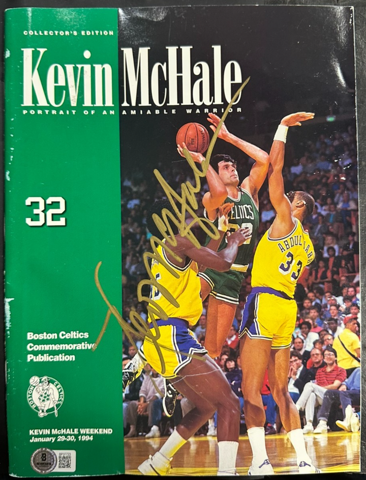 Kevin McHale Night Autographed Program Boston Celtics HOF BAS