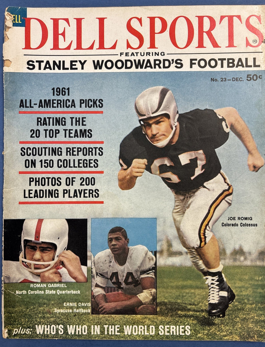 1961 Dell Sports Football Magazine Roman Gabriel Ernie Davis Joe Romig Vintage