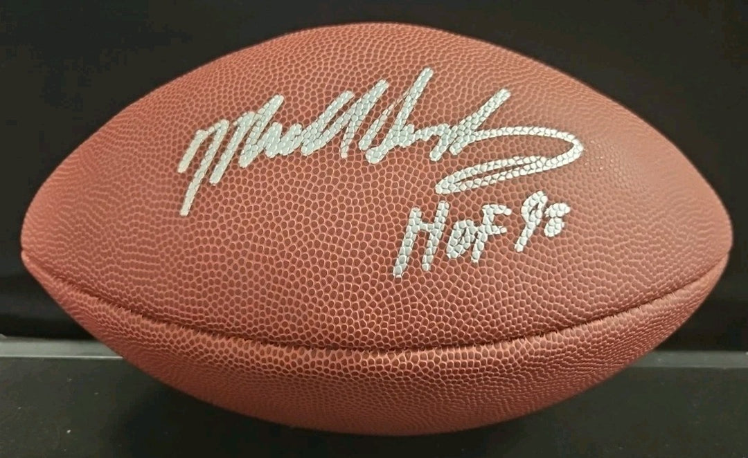 Mike Singletary Signed HOF Inscribed Wilson Football Schwartz COA