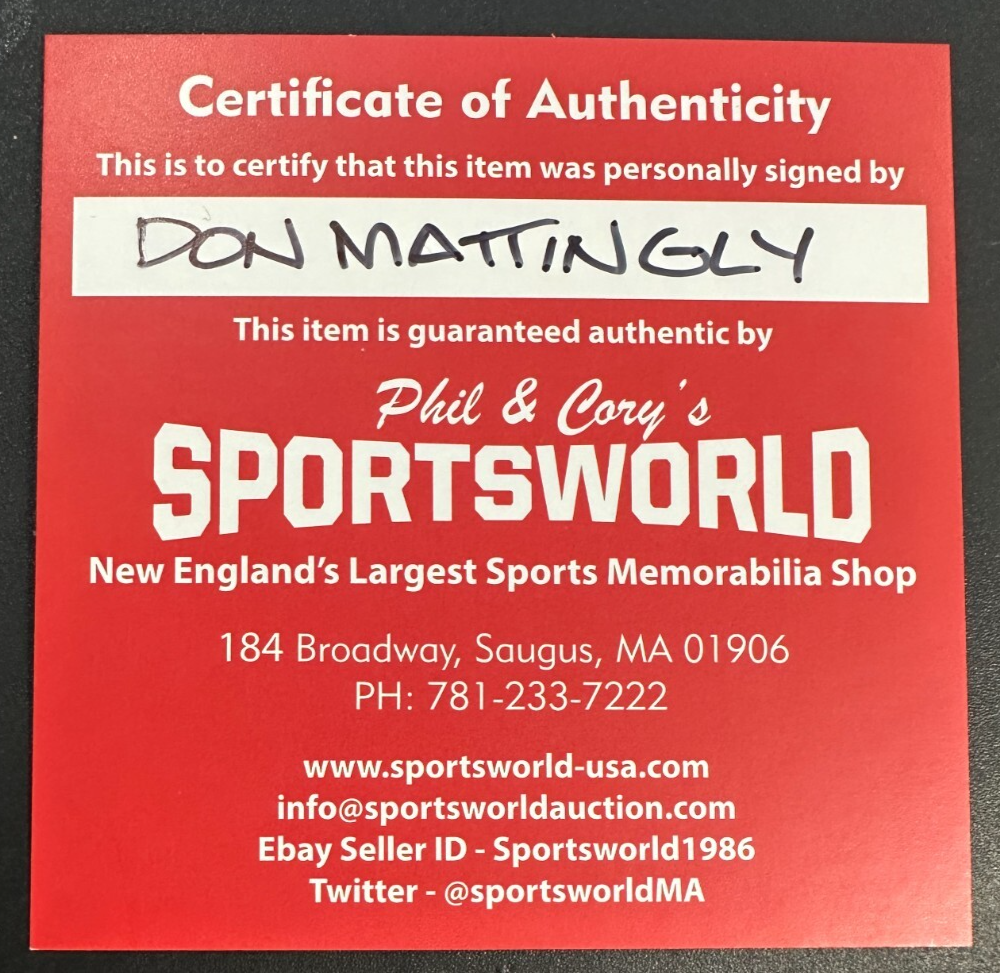Don Mattingly Autographed Rawlings Gold Glove Baseball NY Yankees