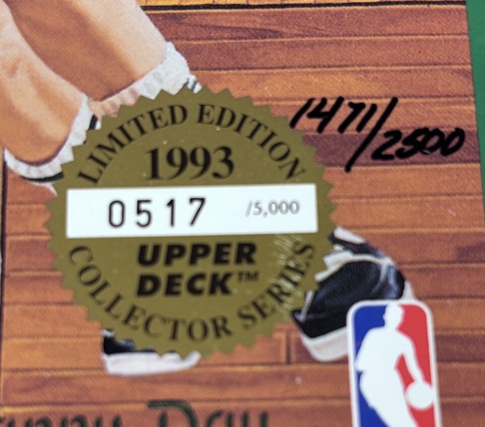 1993 UDA Larry Bird Signed Oversized Championship Years 1471/2500 Boston Celtics