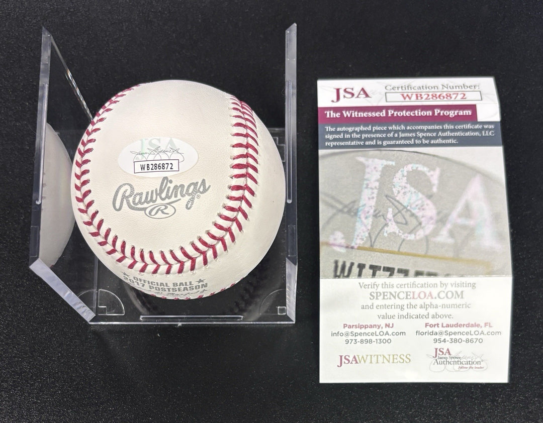Joe West Signed OMLB 2017 Post Season Ball JSA COA Major League Baseball Umpire