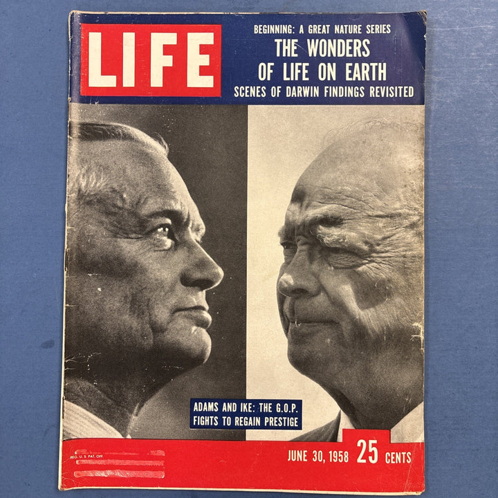 Life Magazine Vintage Adams And Ike. The GOP Fights To Regain Prestige