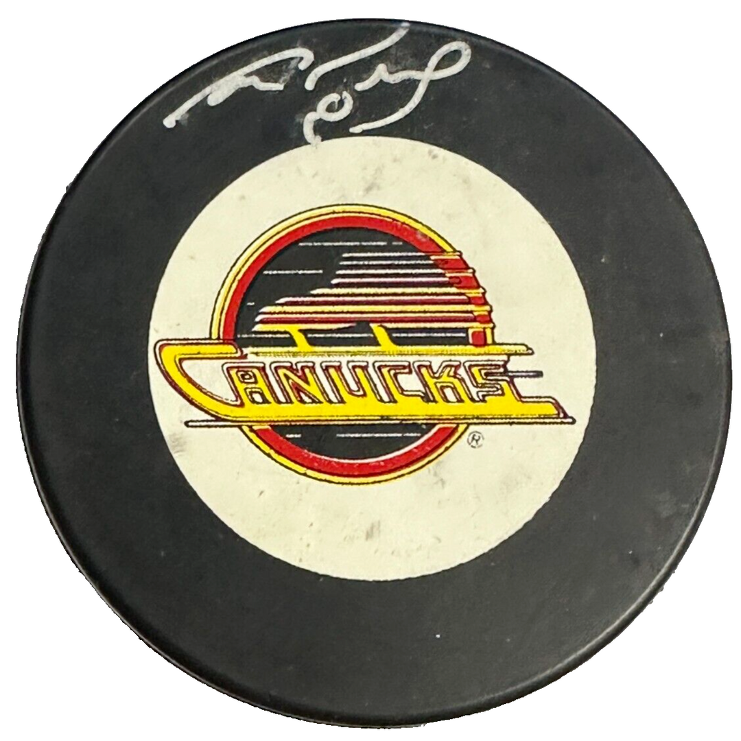 Cam Neely Autographed Vancouver Canucks Hockey Puck NHL