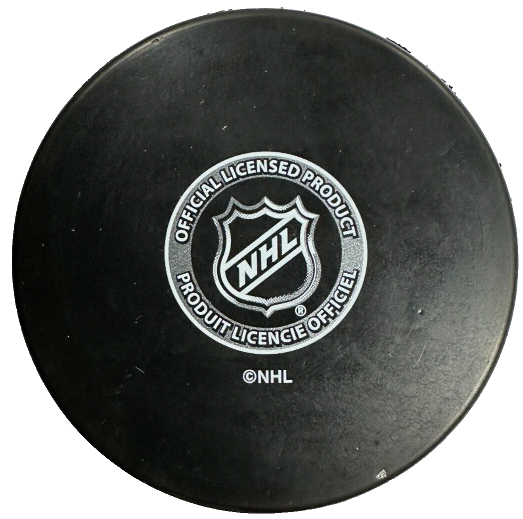 Gilles Gilbert Autographed Boston Bruins Hockey Puck NHL