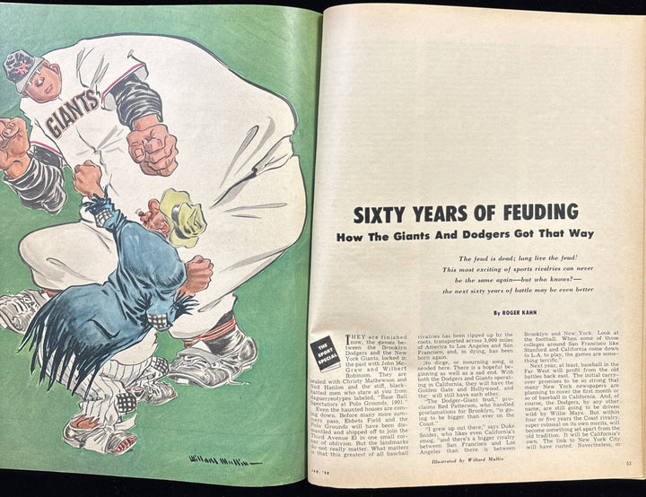 January 1958 Sport Magazine Willie Mays Jackie Robinson Cover