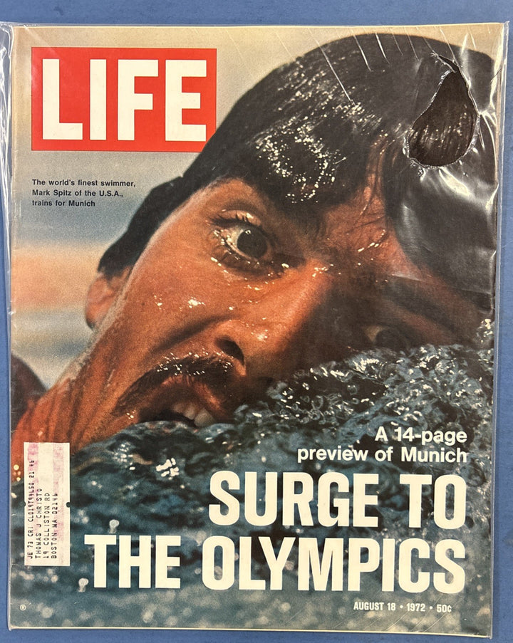Life Magazine Mark Spitz Preview To Munich Surge To the Olympics August 18 1972