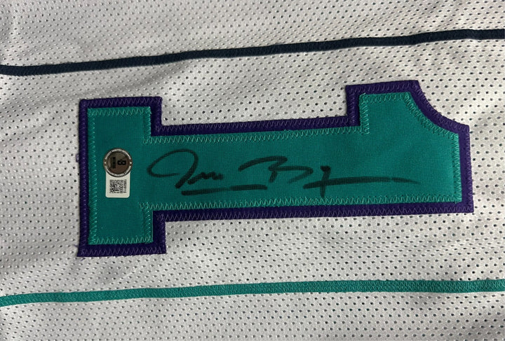 Muggsy Bouges Autographed Charlotte Hornets Replica Jersey BAS NBA