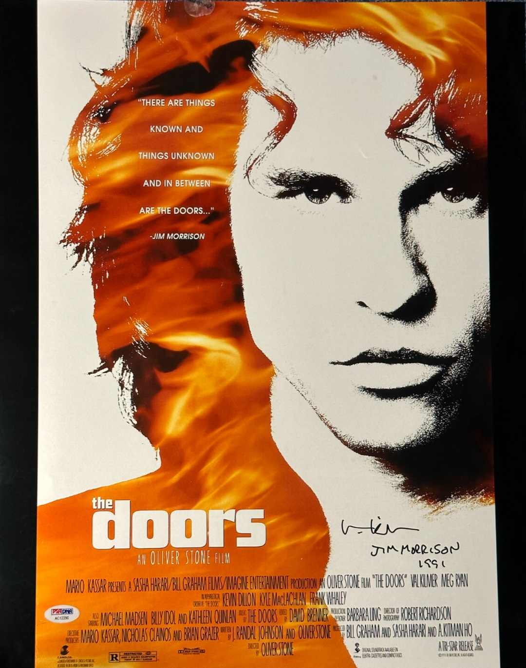 Val Kilmer The Doors Jim Morrison Autographed Movie Poster 16x20 Photo PSA