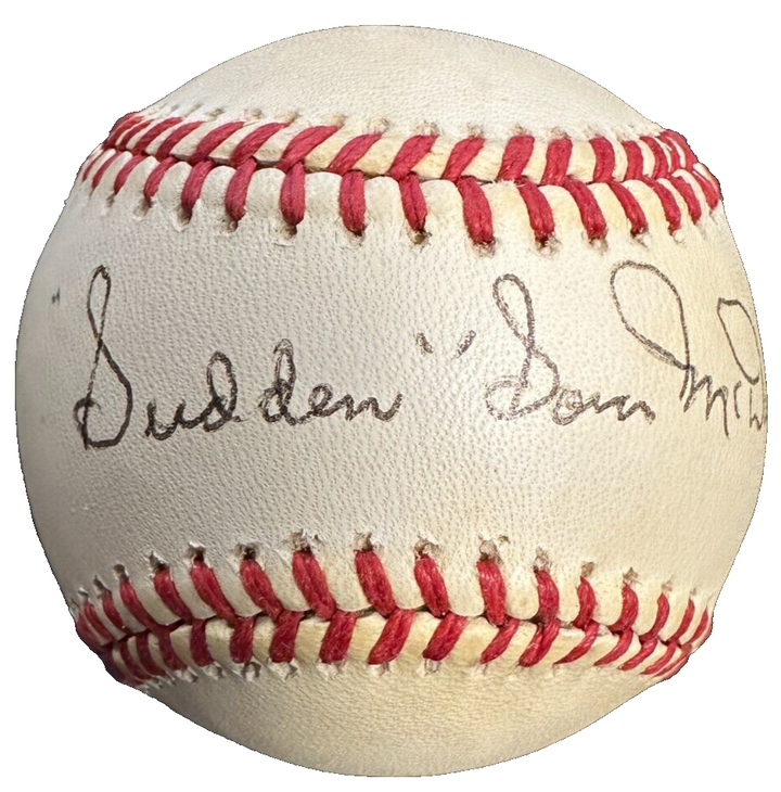 Sudden Sam McDowell Autographed Bobby Brown American League Baseball Indians