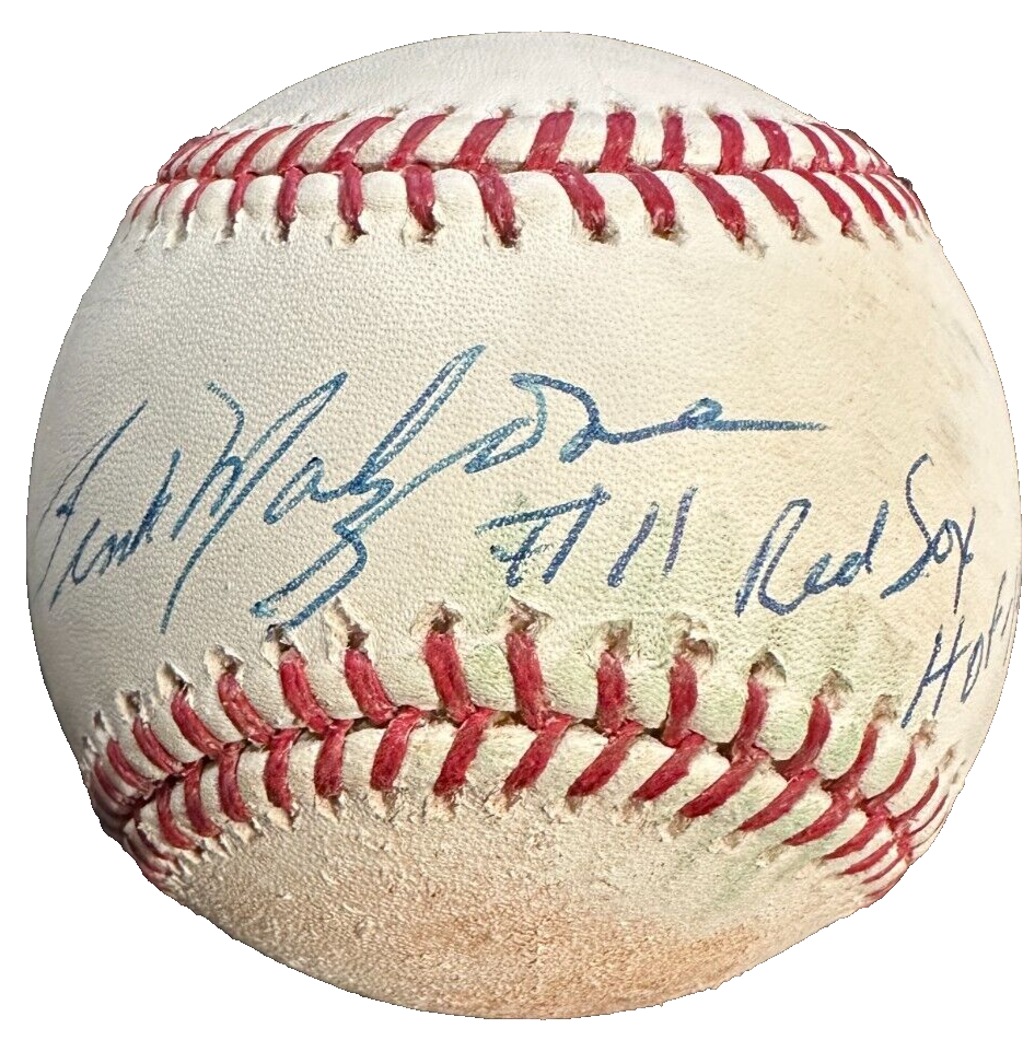 Frank Malzone Autographed Official Major League Baseball W/ Red Sox HOF 1995