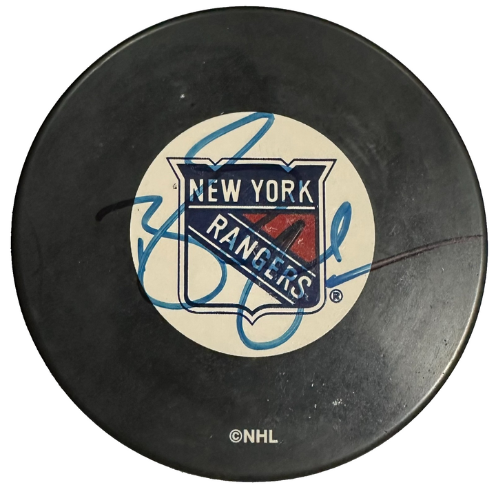 Brendan Shanahan Autographed New York Rangers Hockey Puck JSA