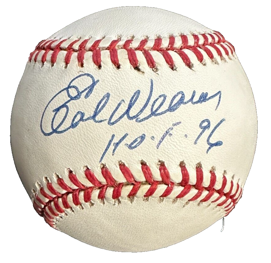 Earl Weaver Autographed American League Baseball W/ HOF 96 BAS Orioles