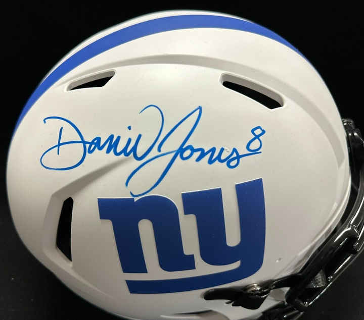 Daniel Jones Autographed Full Size NY Giants Lunar Eclipse Replica Helmet BAS