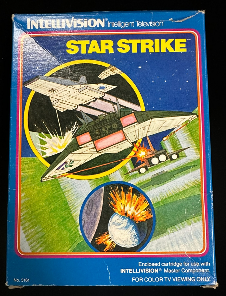 1981 Intellivision Star Strike Game W/ Inlays, Manual & Original Box