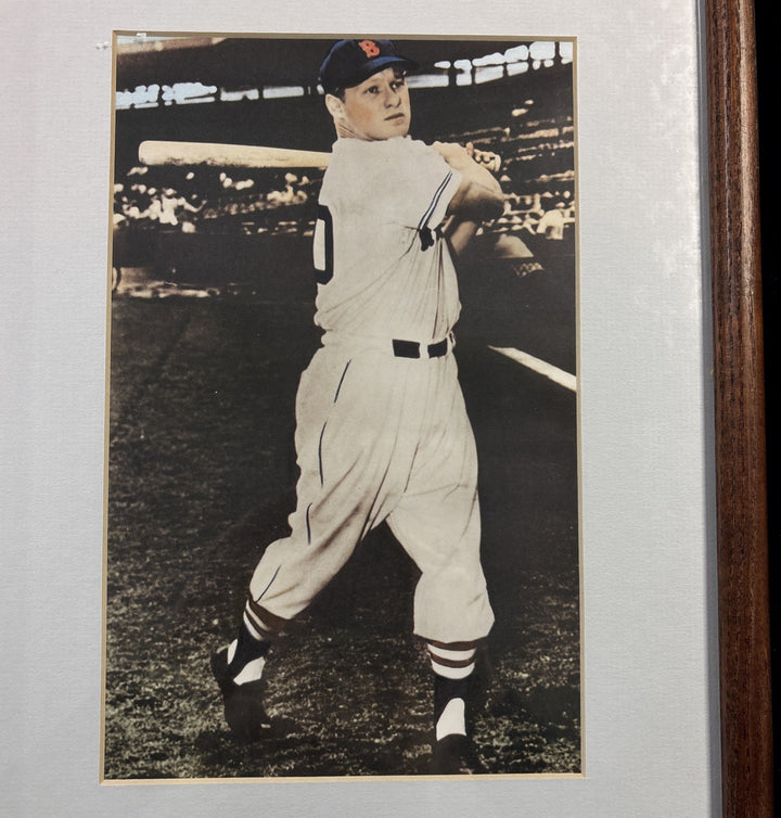 Jackie Jensen Framed Photo With Autographed  Cut COA JSA