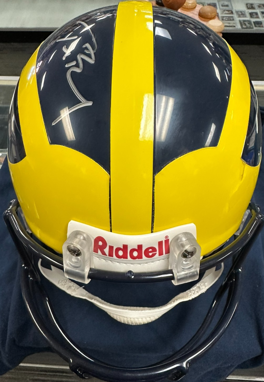 Tom Brady Autographed University of Michigan Full Size Authentic Helmet TRISAR