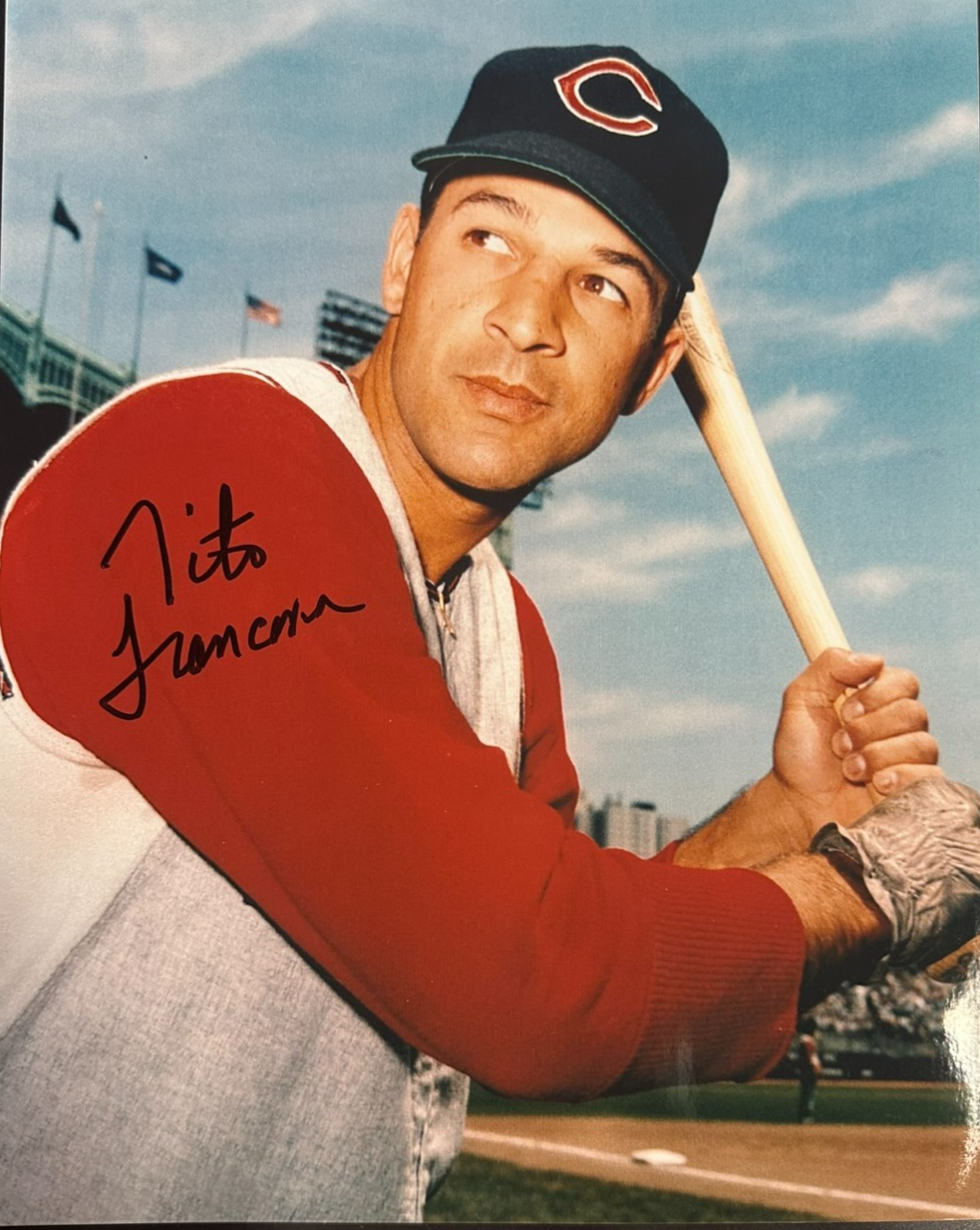 Tito Francona Autographed Cleveland Indians 8x10 Photo