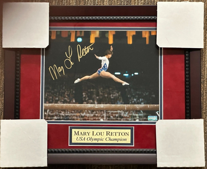 Mary Lou Retton Autographed 8x10 Framed Photo USA Olympics