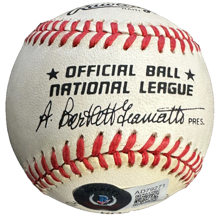 Jocko Conlon Autographed Official National League Baseball HOF BAS