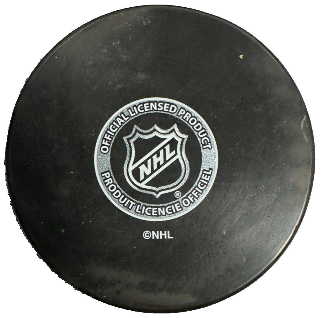 Peter McNab Autographed New Jersey Devils Hockey Puck NHL