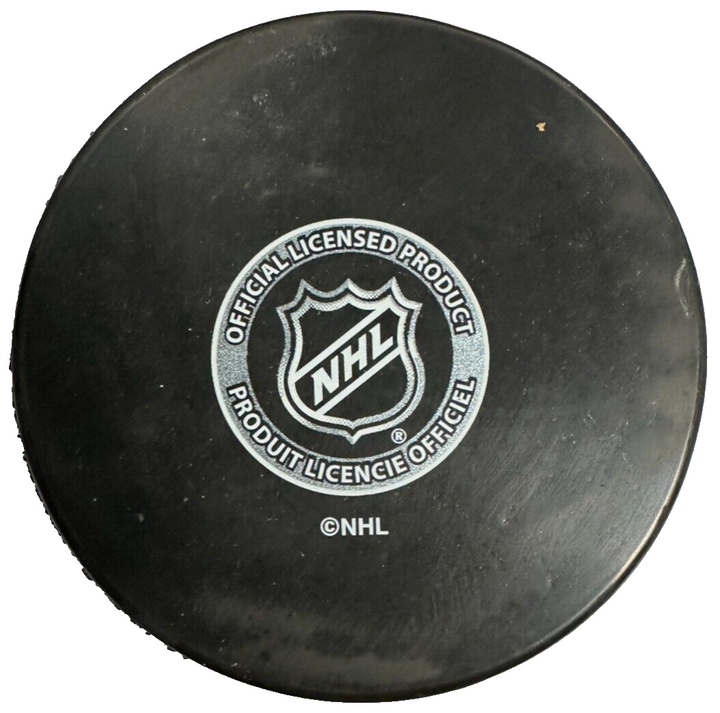 Peter McNab Autographed New Jersey Devils Hockey Puck NHL