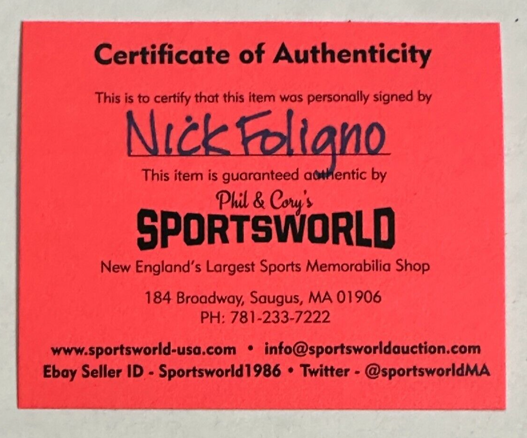 Nick Foligno Autographed Toronto Maple Leafs Hockey Puck NHL